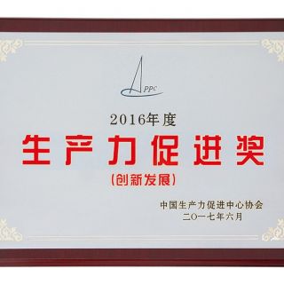 2017年获全国出产力推进创新发展奖